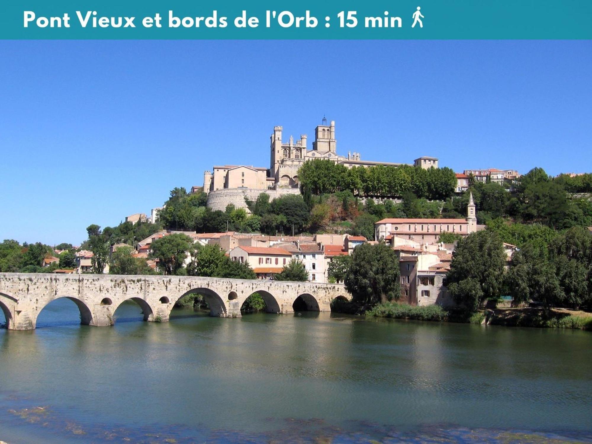 Elegant Studio Climatise 'Alma 2' - Coeur De Beziers - Wifi Fibre - Netflix Kültér fotó
